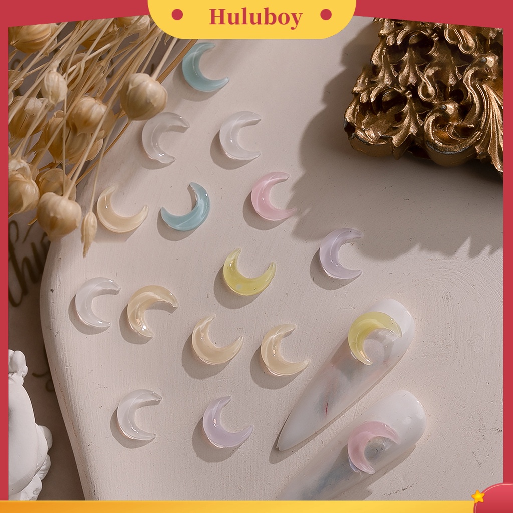 {In Stock} 20Pcs Dekorasi Nail Art Bentuk Kreatif Efek Visual Mengkilap Warna Hidup Tahan Luntur Mudah Diterapkan Bulan DIY Manicure Decoration Nail Art Designs Perlengkapan Kuku