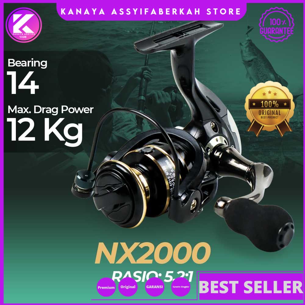 TaffSPORT Metal Reel Pancing Spinning Fishing Reel 5.2:1 - NX2000