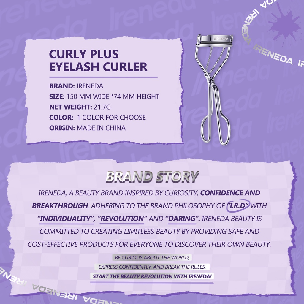 (READY &amp; ORI) IRENEDA Curly Plus Eyelash Curler Penjepit Bulu Mata IR-T03