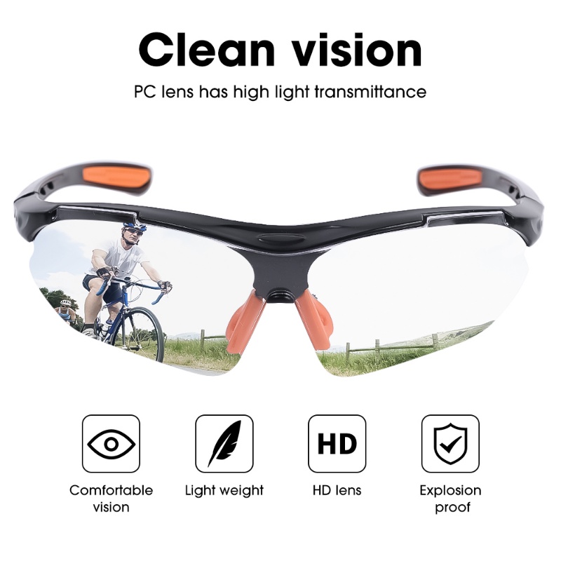 1pc Goggle Tahan Angin Keselamatan Bersepeda Luar Ruangan/HD Vision Anti-Kabut Kacamata Pelindung Mata/Kacamata Olahraga Tahan Guncangan Hidung Yang Nyaman