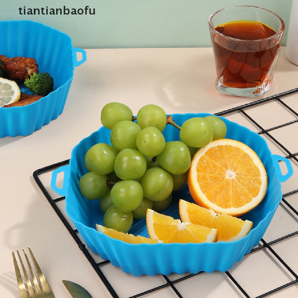 [tiantianbaofu] 1pc Air Fryer Silicone Pot Air Fryer Basket Liner Anti Lengket Oven Baking Tray Butik