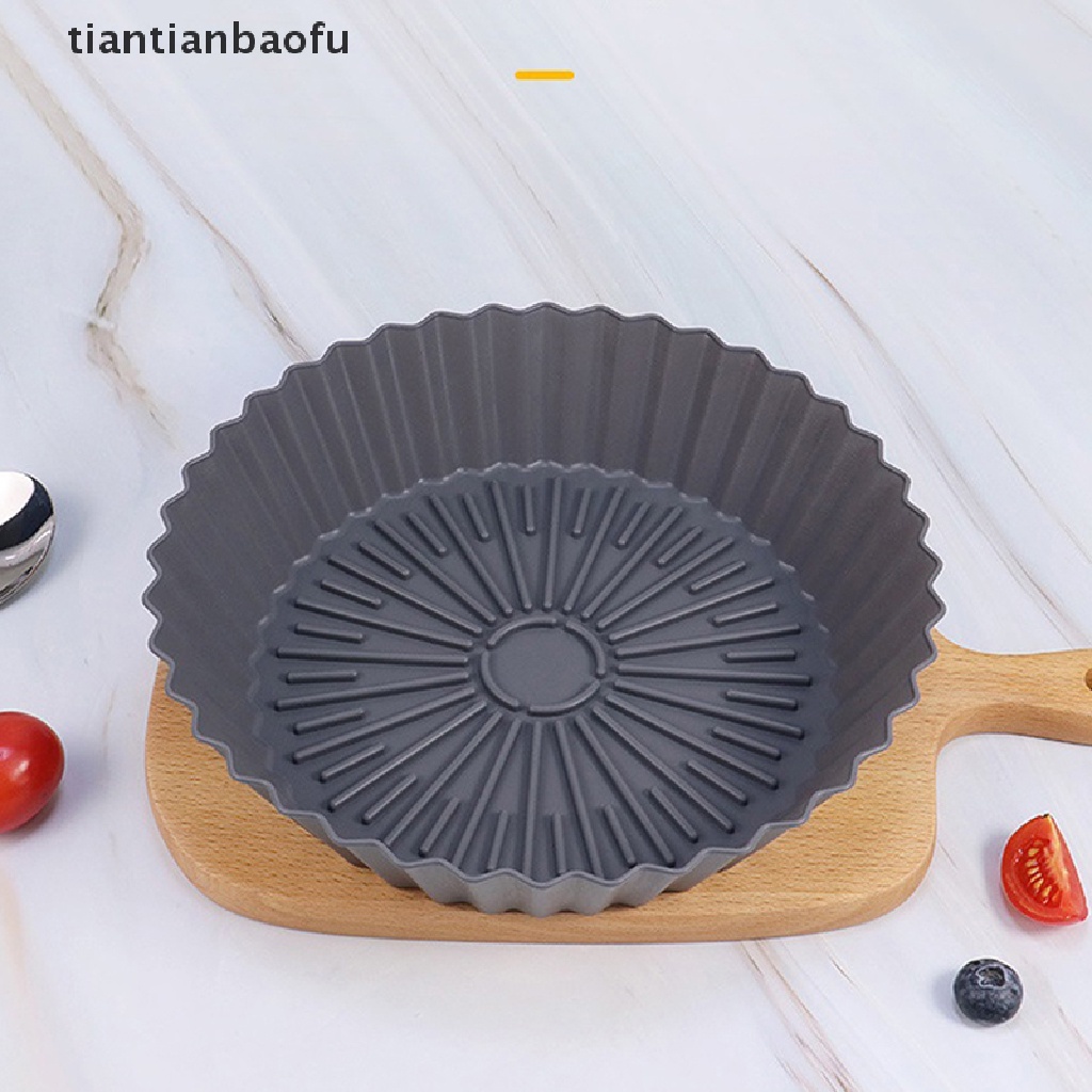 [tiantianbaofu] 20cm Air Fryer Silicone Pot Air Fryer Basket Liner Anti Lengket Oven Baking Tray Butik