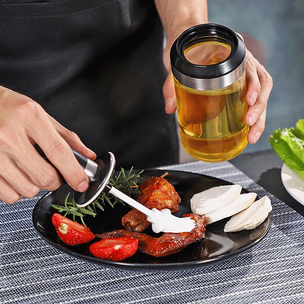 IG - BOTOL BUMBU DAPUR KACA | SENDOK MADU KUAS | TEMPAT BUMBU DAPUR SENDOK GARAM | SPICE BOTTLE