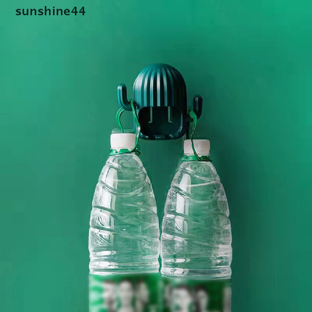 Sunshine Creative Wall Mount Toothbrush Holder Self-Adhensive Kaktus Tempat Sikat Gigi ID