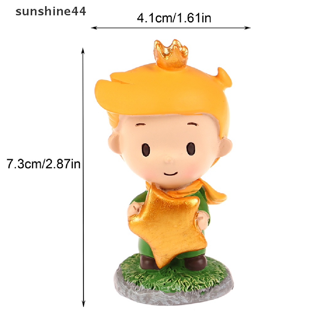 Sunshine 1Pc Ornamen Dekorasi Rumah Desktop Pangeran Kecil Yang Lucu Kerajinan Resin Mobil Modern ID