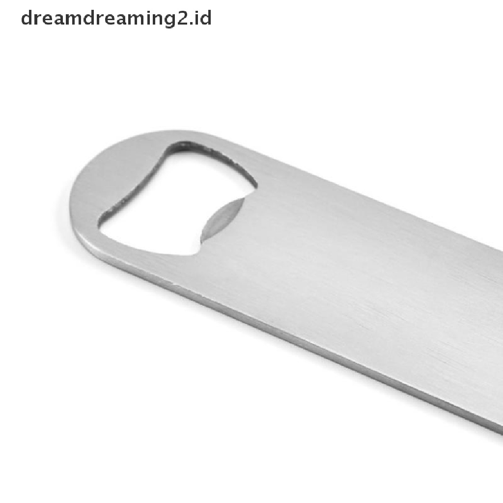 (hot) Pembuka Botol Bir Mini Tahan Lama Stainless Steel Flat Speed Bottle Cap Opener//