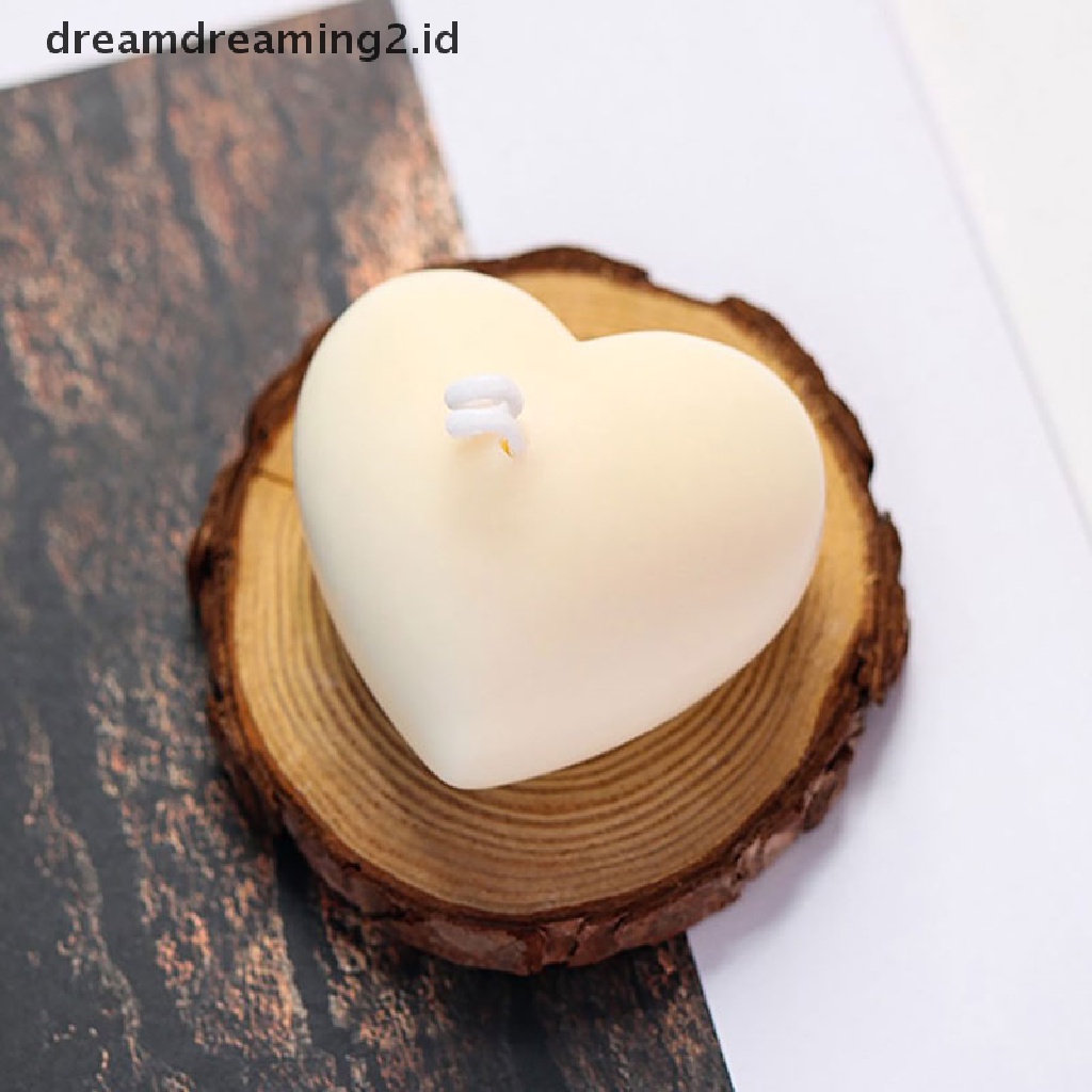 (hot) Cetakan Silikon 3D Love Heart Aroma Plester Mould Dekorasi Kue DIY//