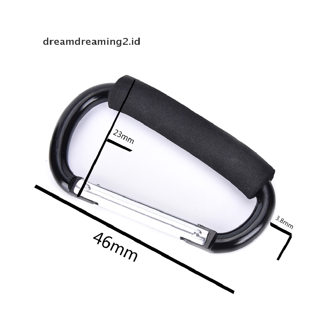 (hot) Pram Kursi Dorong Shopping Bag Hook Carabiner Besar D Ring Buggy Mummy Clip//