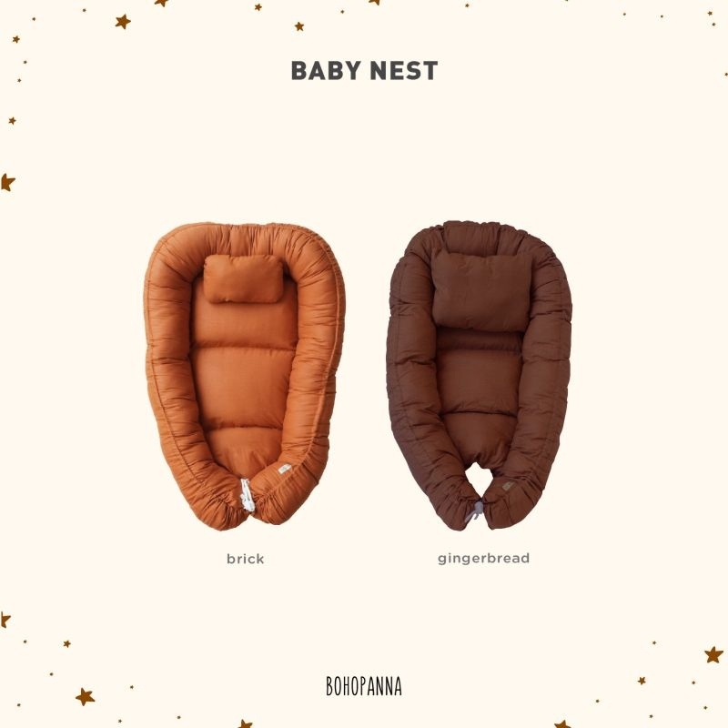 Bohopanna Baby Nest/Tempat Tidur Bayi Polos/Baby Nest Bohopanna (Ada polos dan ruffle jangan salah pilih ya).