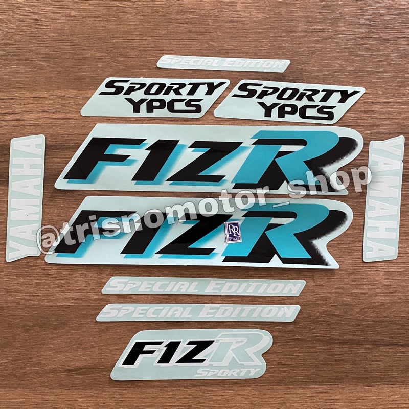 striping body yamaha fiz r f1z r sporty sticker stiker fizr f1zr malboro hijau tosca lis list motor 