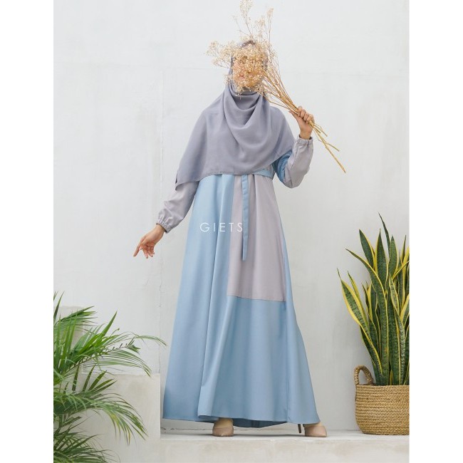 Giets - raya dress two tone series | gamis simpel