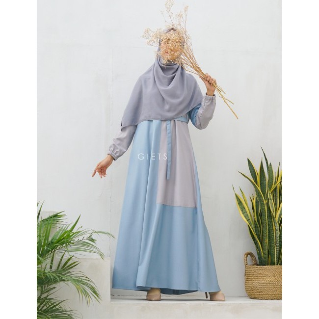 Raya Dress Two Tone Series by GIETS | Gamis Simpel Premium Lebaran