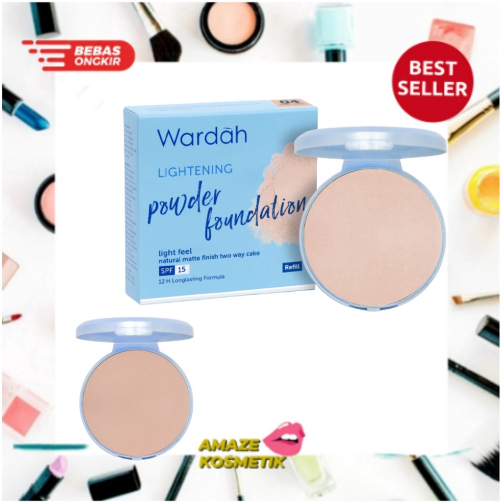 WARDAH Refill Lightening Powder Foundation Extra Cover 10g [ Amaze_Kosmetik ]