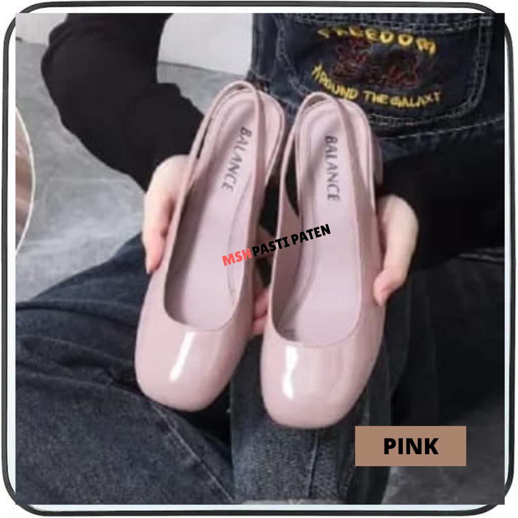 Balance 706 Sepatu Sandal Wedges Glossy Wanita Import Sepatu Import