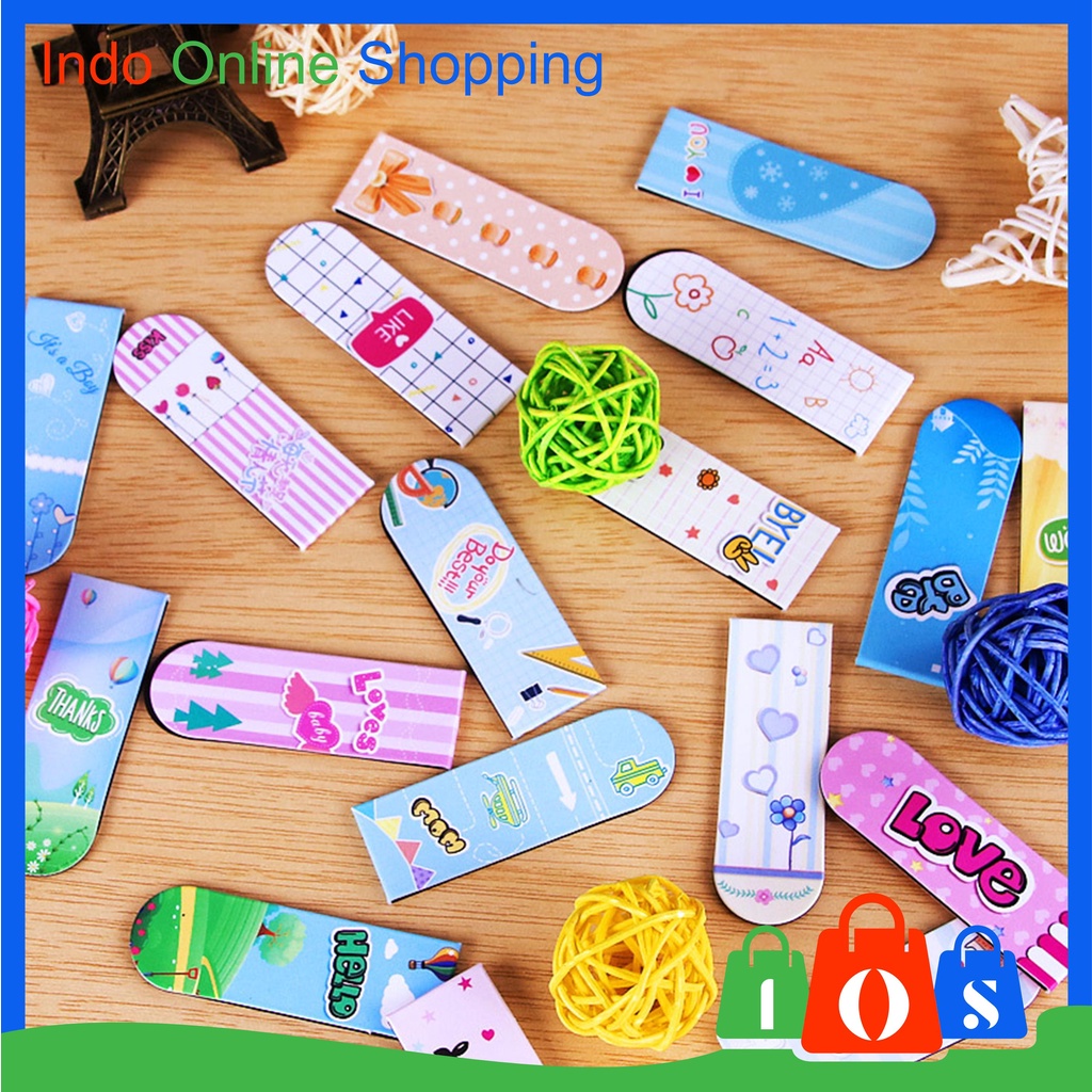 

IOS 719 Pembatas Buku Buku Magnet Bookmark Motif Cartoon Penanda Import COD