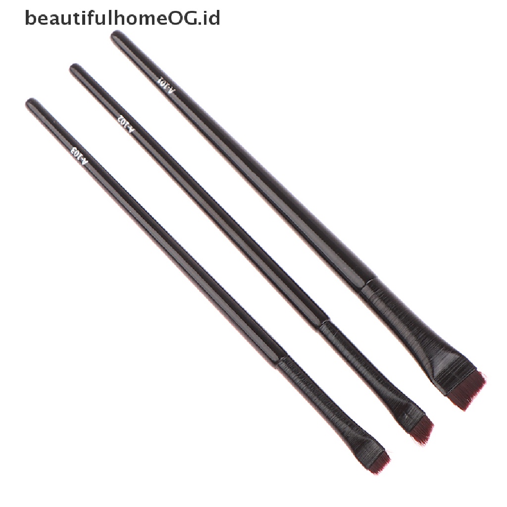 // Lebaran// 3Pcs Brush Brow Contour Face Concealer Alis Eyeliner Blush Makeup Tools **