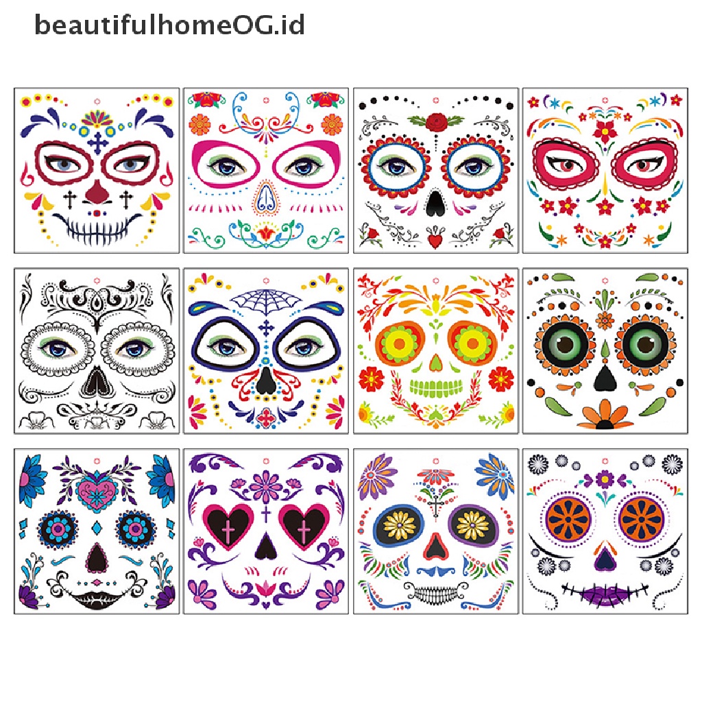 // Kecantikan// 5Pcs Temporary Womens Face Tattoo Art Visage Makeup Stiker Sexy Tatoo Stickers **