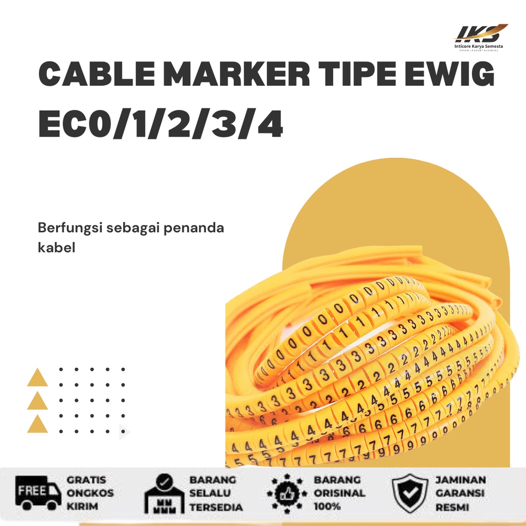 Cable Marker Penanda Kabel tipe EWIG Angka atau Huruf