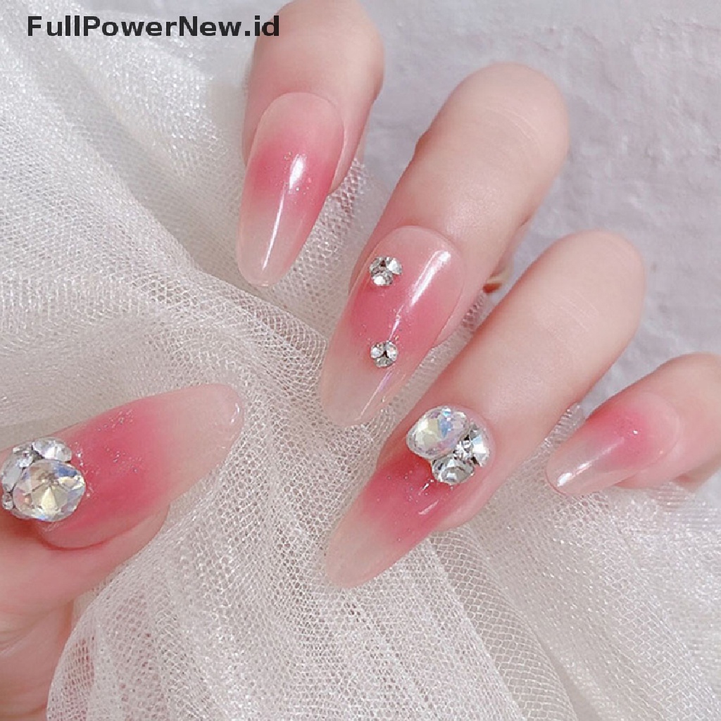 Power Ch Dekorasi Nail Art Kuku Nail Art Persegi Bor Perhiasan 3D Nail Art Berlian Imitasi ID