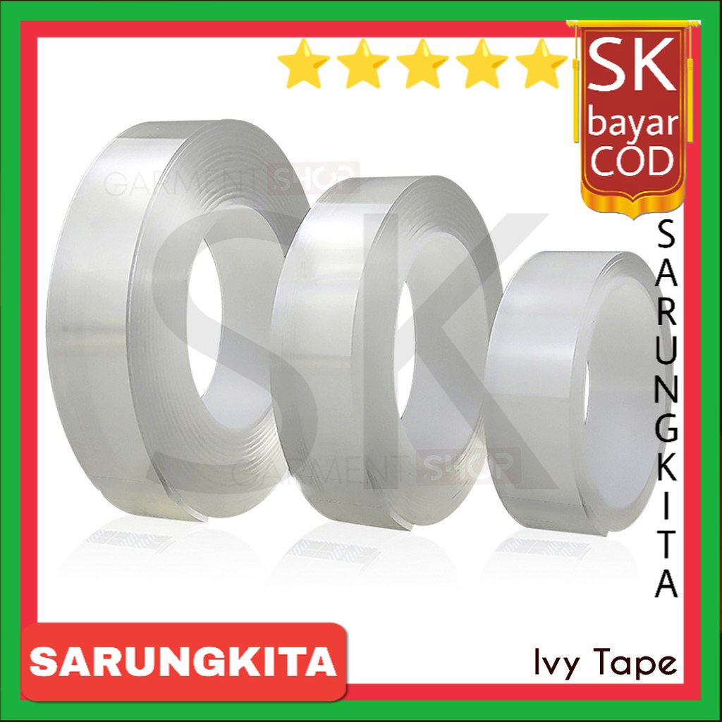 

Ivy Grip Tape Reusable Double Tape Multifungsi Adhesive Nano Tape