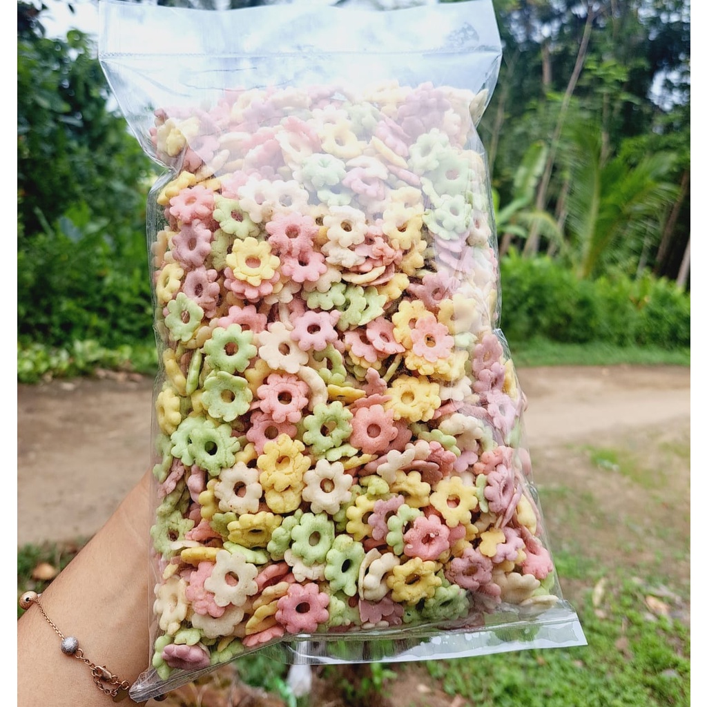 

500 g Ajisan Pilus sakura enak gurih warna warni