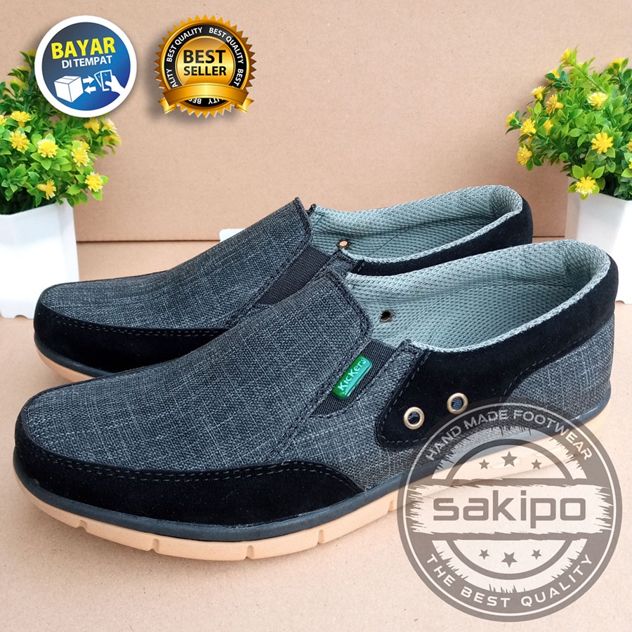 PROMO 9.9 !! SEPATU PRIA DEWASA KASUAL SLIP ON MURAH BERKUWALITAS SOL KARET TPR TRENDI NYAMAN DIPAKAI / SEPATU SANTAI PRIA DEWASA / SEPATU KERJA LAPANGAN / SEPATU KERJA KANTORAN / SAKIPO