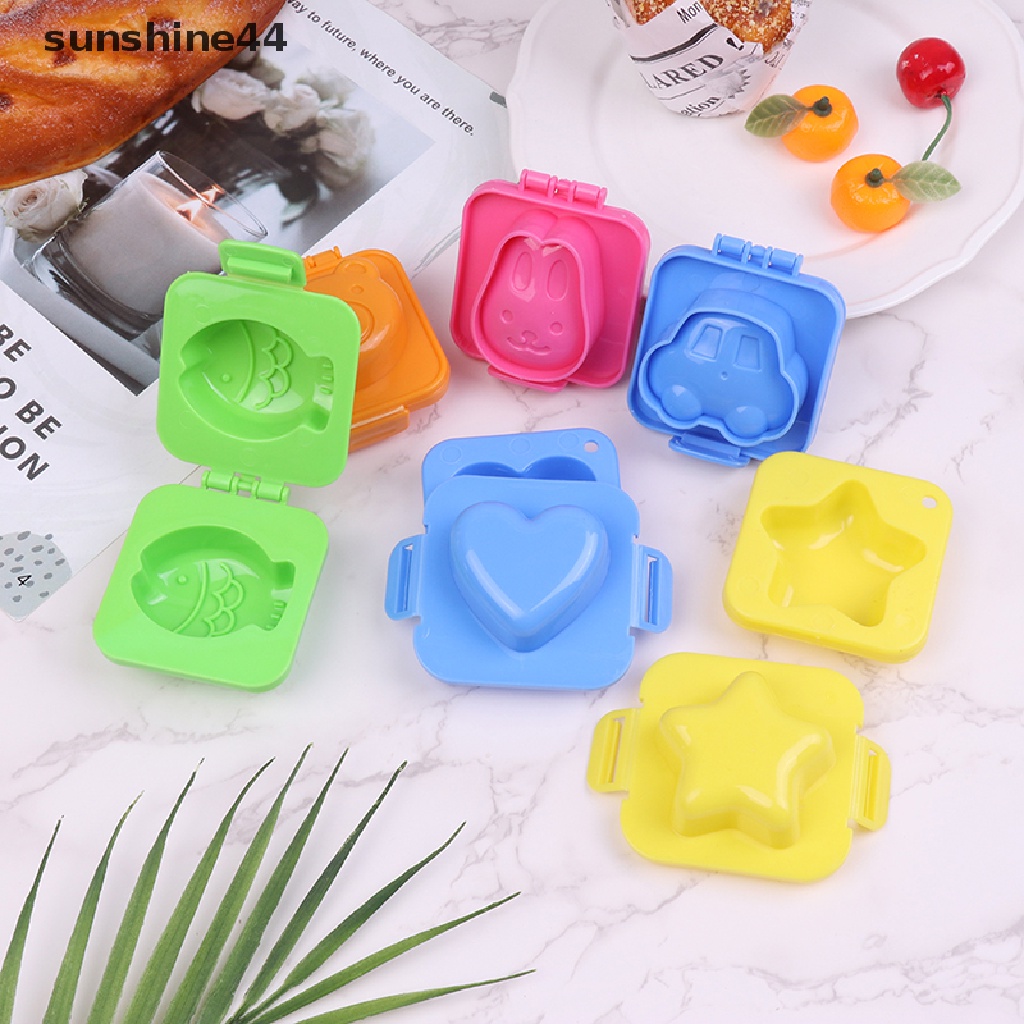 Sunshine Baby Rice Ball Mold Cetakan Kartun Sushi Rice Mold Fish Car Jingle Cetakan Telur Kucing ID