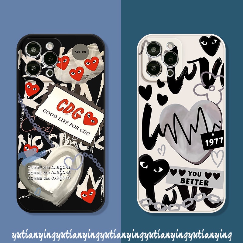 Casing Infinix Hot 12 11 9 10 Play Smart 5 4 6 Plus Hot 10Lite 8 11 11s 10t 12 20s 10s 20 9 11 12i Note 8 12pro 12 G96 12 2023 Straight Edge Comme des Garcons Love Heart Soft Case