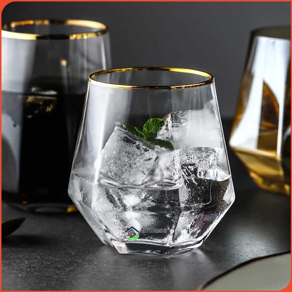 GLASSWARE Gelas Minuman Diamond Crystal Glass Cup 310 ml - GW107