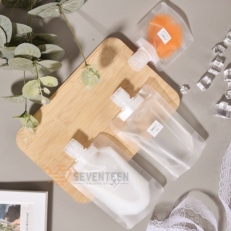 SEVENTEEN BOTOL REFILL SABUN SHAMPO PORTABLE WADAH BOTOL PLASTIK TEMPAT ISI ULANG SABUN SAMPO SERBAGUNA TRAVELING FLIP TOP ORGANIZER TRAVEL