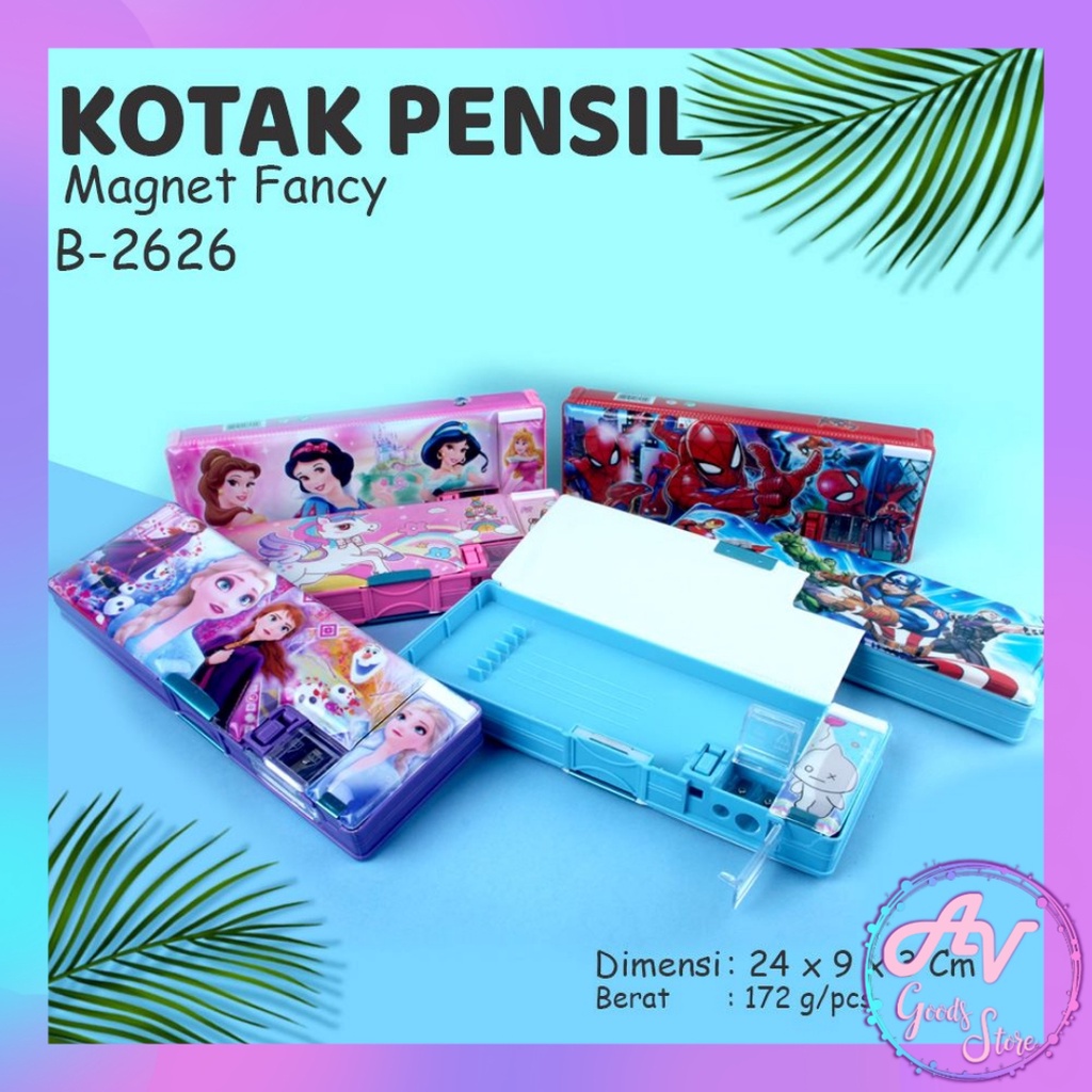 

Kotak Pensil Magnet + Rautan Karakter Medium B2626 / Tempat Pensil Fancy Sedang
