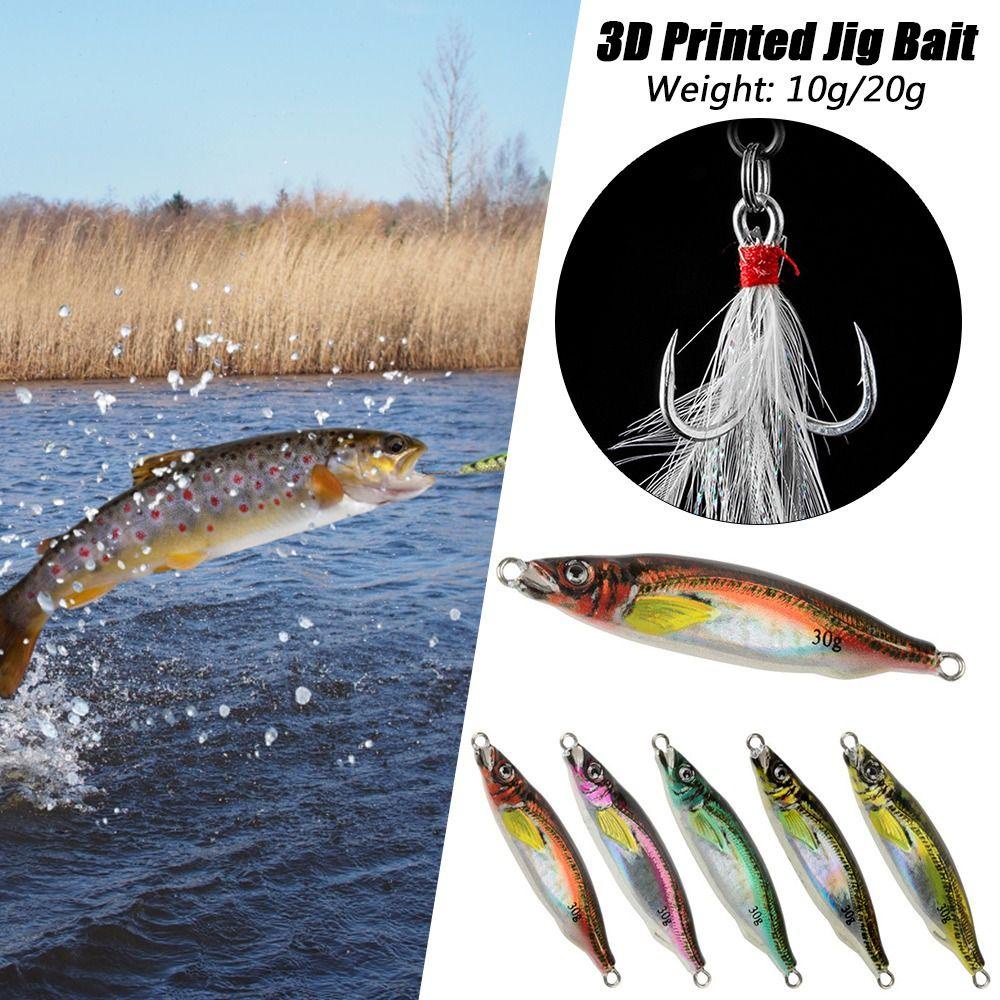 Chookyy 10g /20g Simulasi Logam Memancing Umpan Tenggelam Double Bass Hook 10g /20g Memimpin Pengecoran