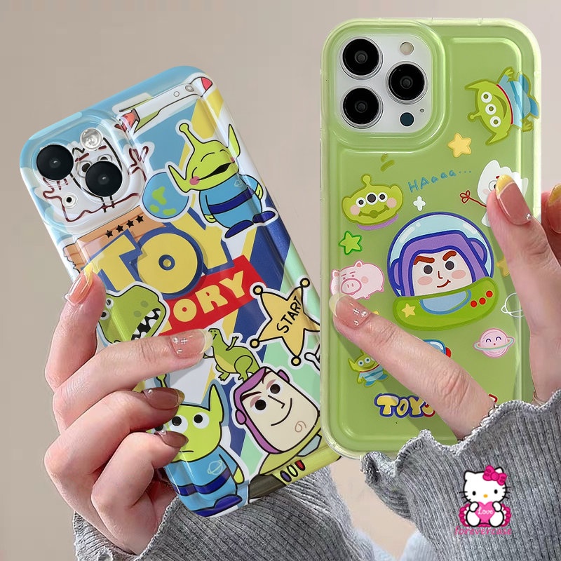 Toy Story Alien Lucu Untuk Casing Samsung A12 A23 A03s A11 A32 A52 A02s A30 A50s A52s A03 A10s A53 A54 A13 A34 A04s A50 A04 A22 A71 A04E A20 A30s F23 M23 Shockproof Airbag Soft Case