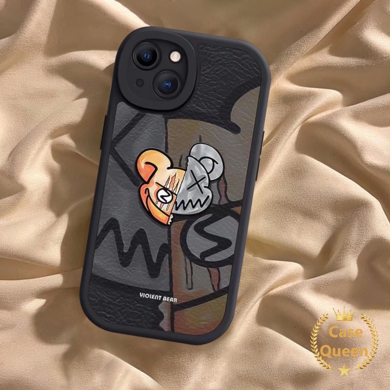 Fashion Trendy Brand For Case Infinix Hot 11s 10s 10T Infinix Note 8 Hot 9 10 11 Play Hot 10 Lite Smart 5 6 Violent Bear Couple Soft Tpu Back Cover