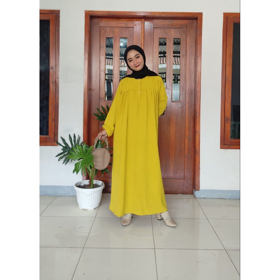 Gamis Crinkle Airflow Premium Gamis Dress Busui Friendly