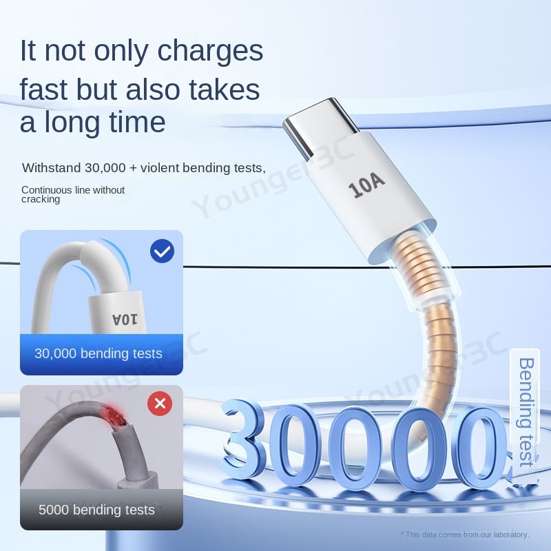 10a USB Type C Kabel Charge Super Cepat Tipe C Fast Charger Tipe C Charger Fast Charging 120W USB Fast Charing Kabel Data