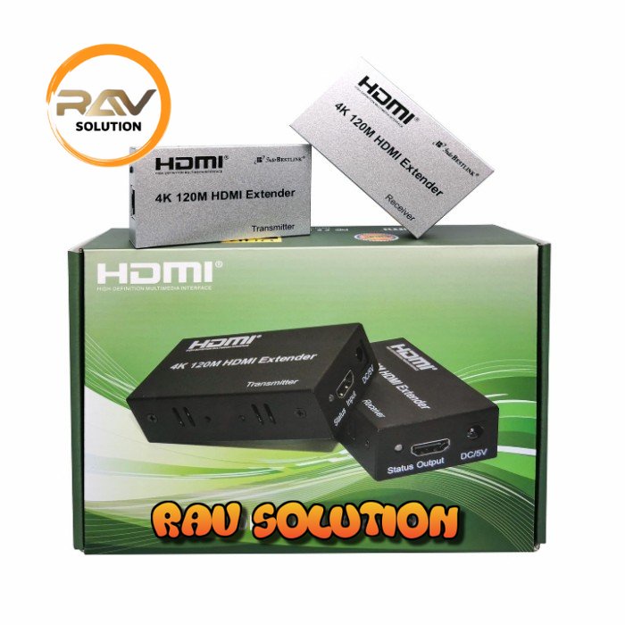 HDMI EXTENDER UP TO 120M / HDMI OVER ETHERNET MAKSIMAL 120METER - SET A