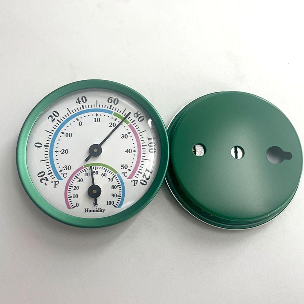 POPULAR Populer Pointer Type Hygrothermograph Aluminium Alloy Sensor Gauge Pengukur Suhu Kelembaban Rumah