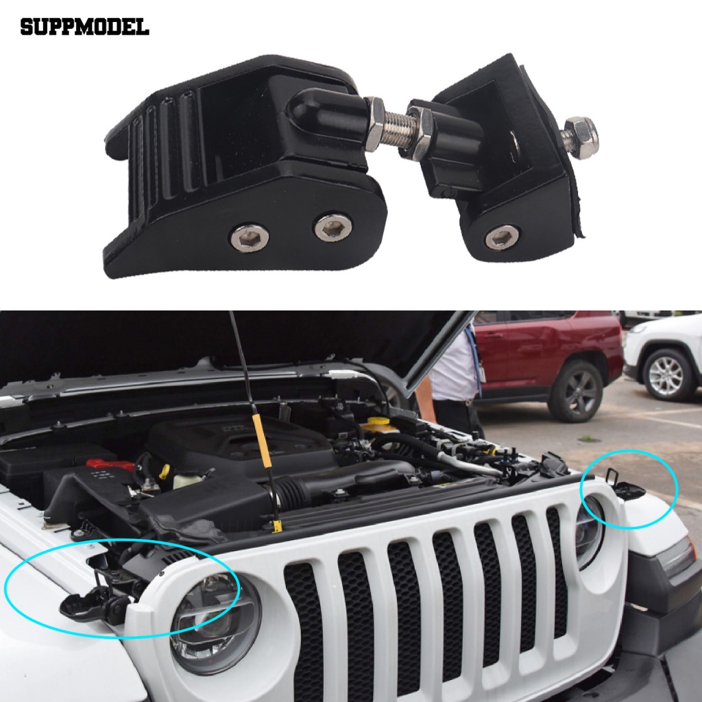 Suppmodel 2Pcs Kait Kap Tahan Lama Menangkap Kunci Kap Mobil Menangkap Tahan Aus Untuk Jeep Wrangler JK JKU 2007-2018/JL JLU 2018-2020