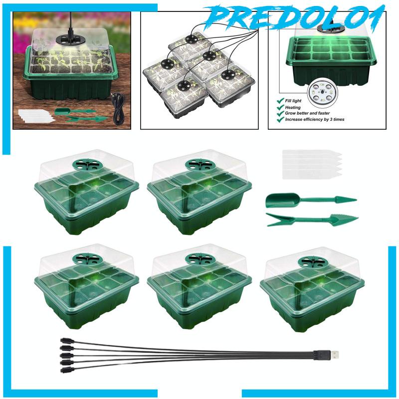 [Predolo1] Tray Starter Benih Indoor Greenhouse Propagator Station Untuk Rumah Kaca Indoor