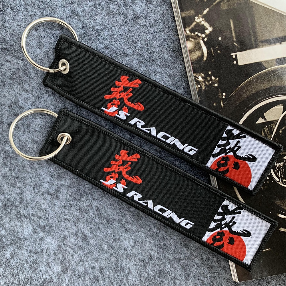 2pcs KeyTag Mobil Bordir Gantungan Kunci MUGEN Fujiwara Tahu Toko Kunci Mobil Ransel Gantungan Kunci Lencana Baju Hias Liontin Aksesoris Hadiah Untuk HONDA TOYOTA