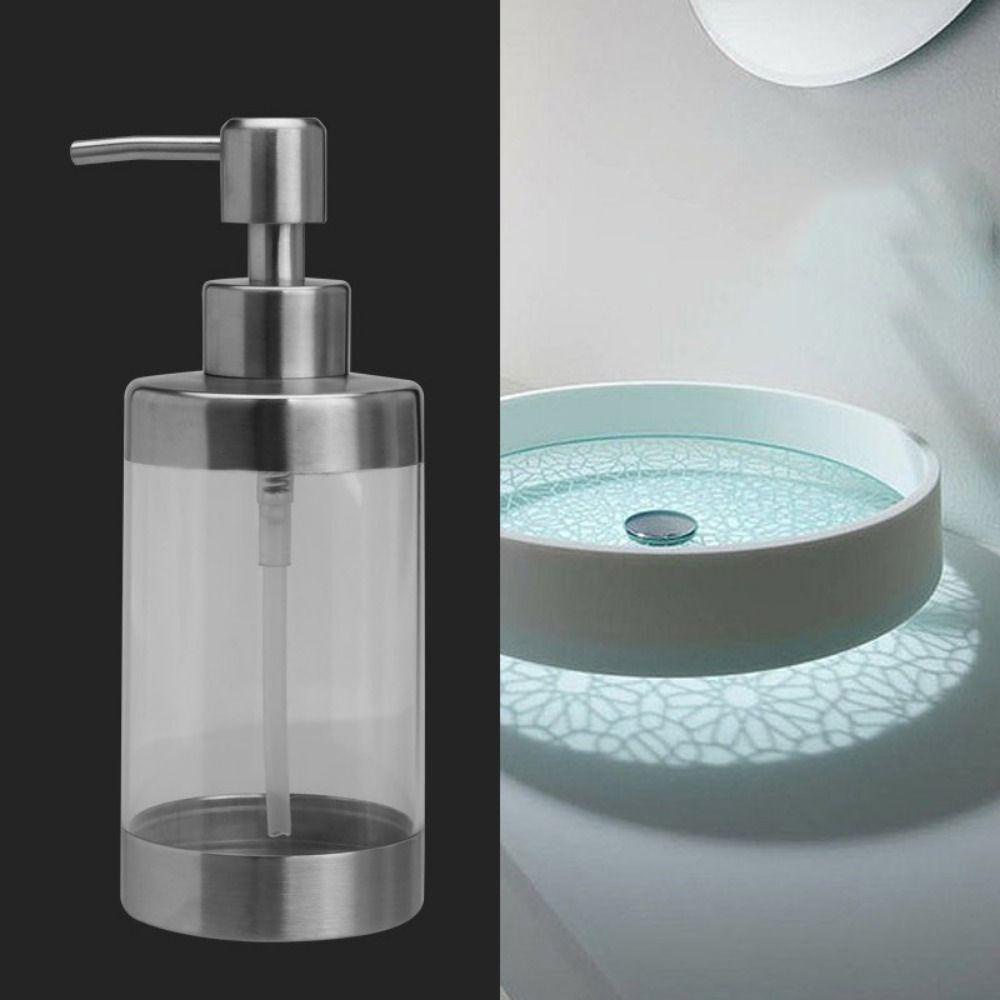 Populer Dispenser Sabun Isi Ulang Stainless Steel Hand Sanitizer Perlengkapan Mandi Rumah Wadah Pompa