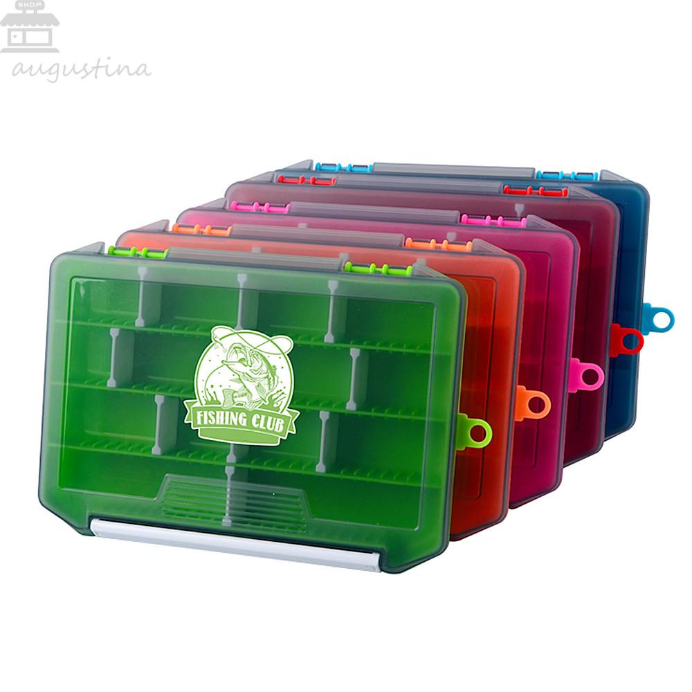 Agustinina Fishing Tackle Box High-strength Adjustable Kail Pancing Umpan Pancing Plastik Organizer Box