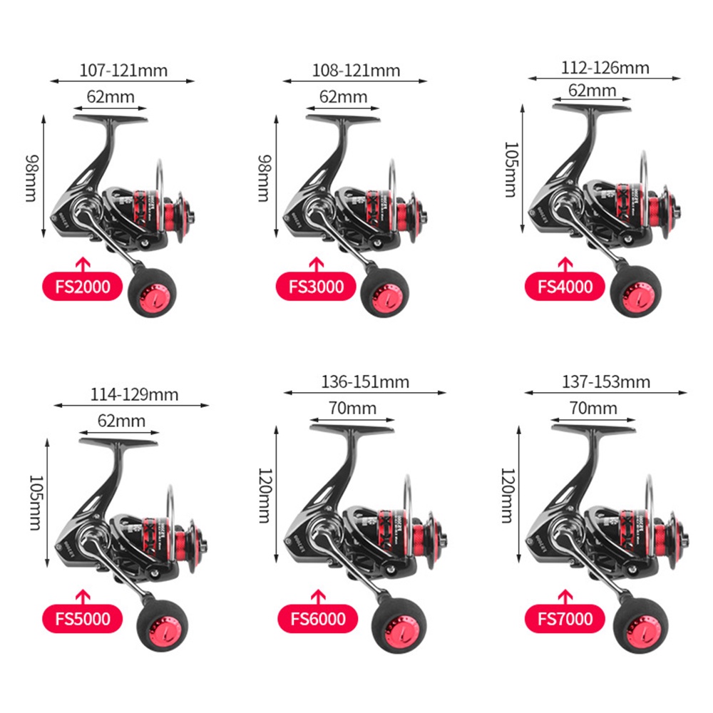 30kg Reel Pancing FS2000 - 7000/ Reel Pancing Murah Kuat Power Handle/ Reel Pancing Laut Tarikan Pancing Metal/ Gulungan Pancing Ikan Logam Metal CNC/ Gulungan Senar Pancing/ Reel Pancing Shimano 4.5