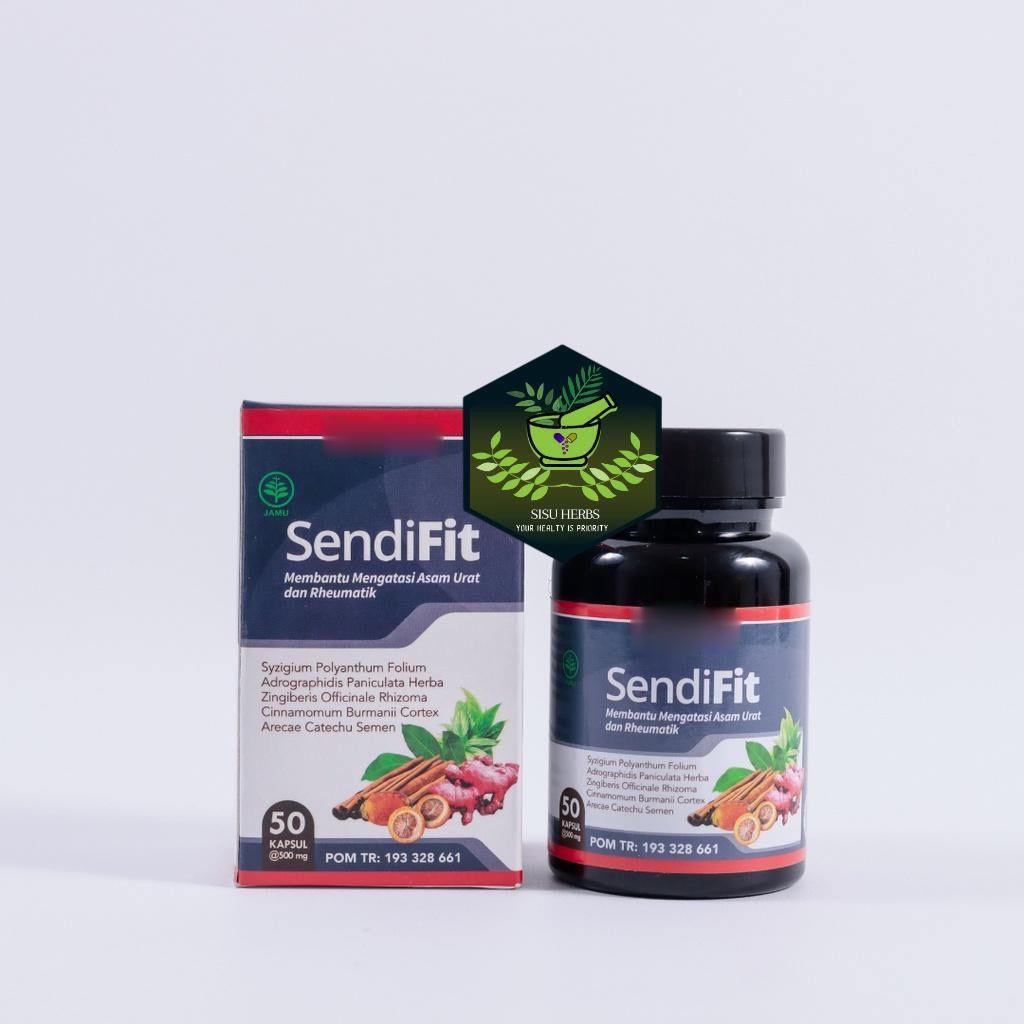 SendiFit - Obat Herbal Asam Urat, Rematik, Nyeri Sendi dan Tulang, Radang Sendi, Nyeri Otot, Pegal Linu, Encok, Syaraf Kejepit, Kesemutan dan Kebas 100% Original Sudah BPOM &amp; Halal MUI