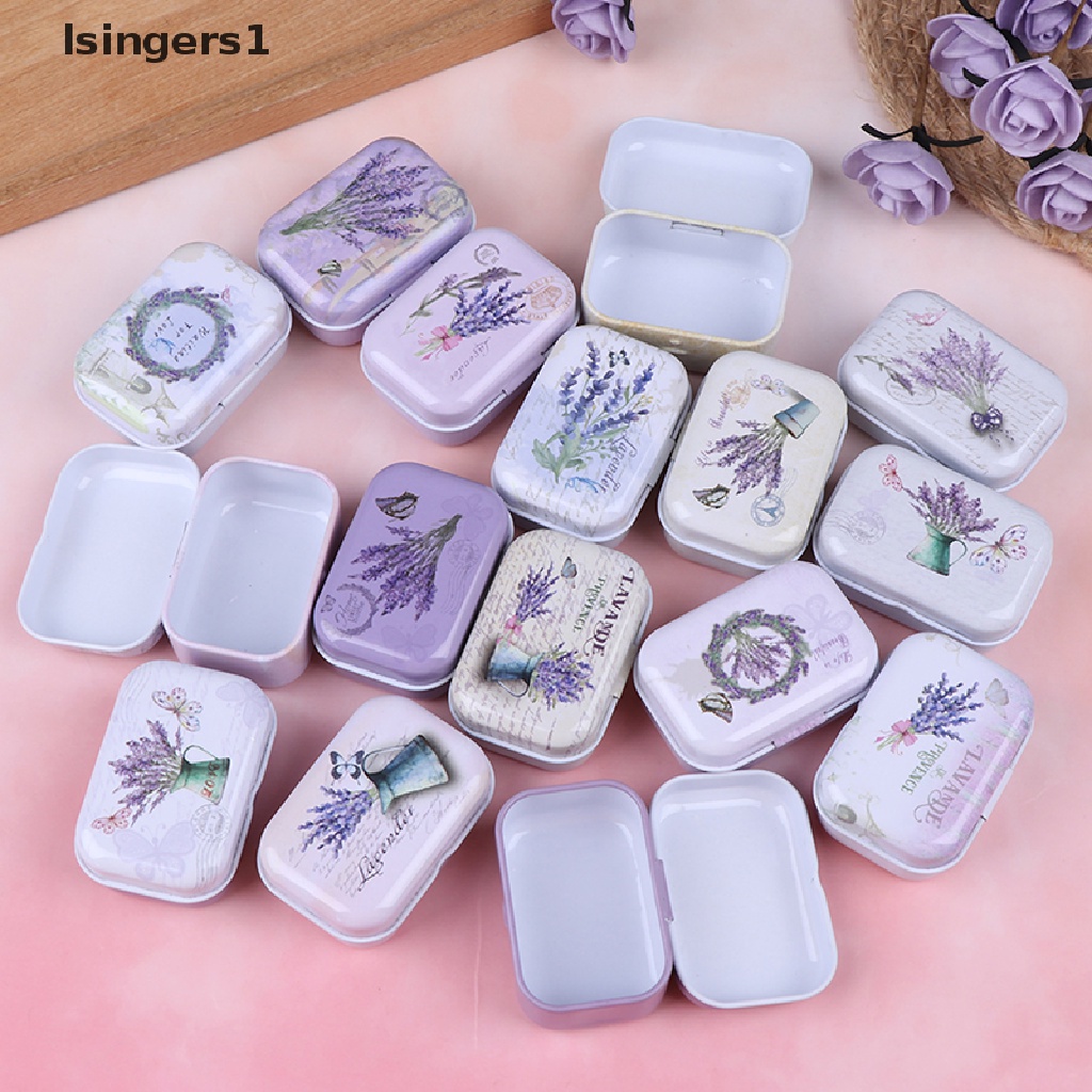 [lsingers1] Lavender mini box Sealed jar packing Kotak Perhiasan candy box Penyimpanan Kecil Butik