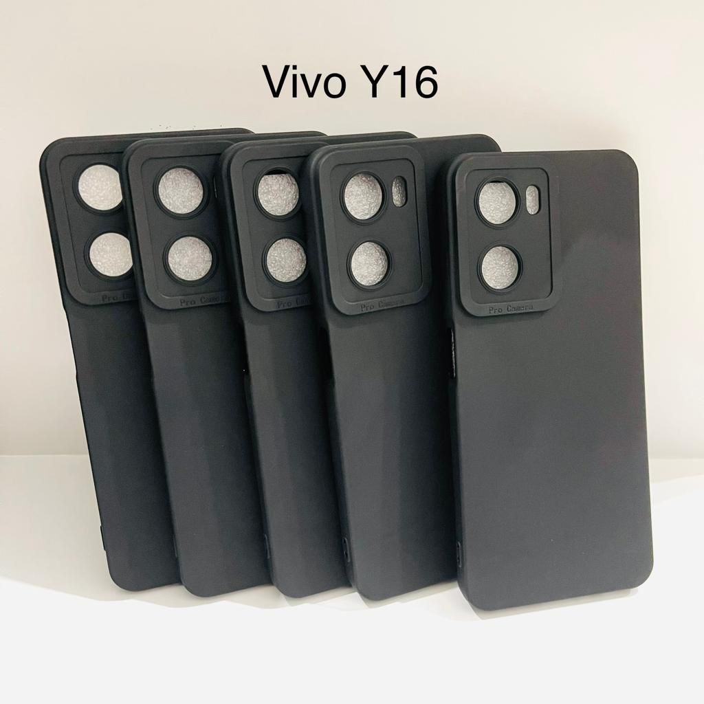 P/B- CASE CASING COVER Softcase BlackMatte VIVO  Y02/Y22/ Y22S/ Y16 / Y35/ V25 PRO/ V25 /V23 5G/ V23E / V27 V27e Slim Matte Case Ultra Protec kamera Premium BLACK MATTE HIGH QUALITY