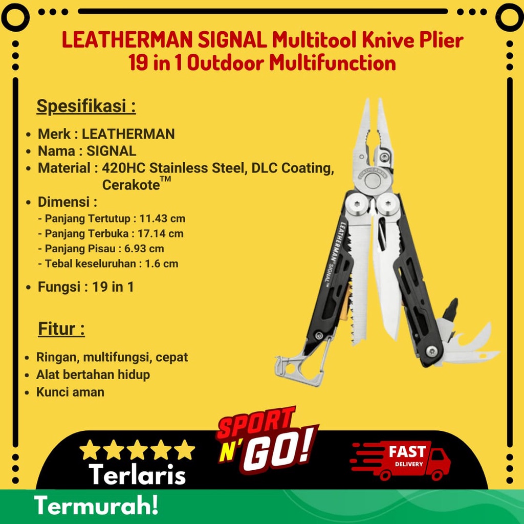 LEATHERMAN SIGNAL Multitool Knife Plier 19 in 1 Outdoor Multifunction Knive