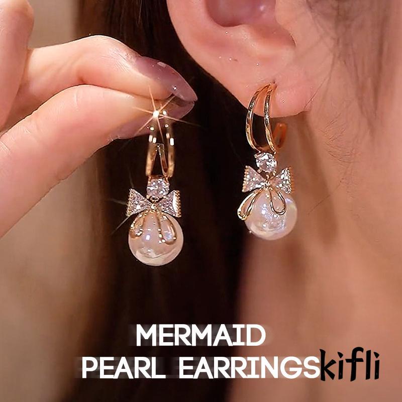 [KD] Anting Gaya Minimalis Anting Mutiara Mermaid Perak925 Elegan Prancis