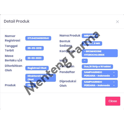 Miravon 10 Tablet - Untuk Batuk Berdahak